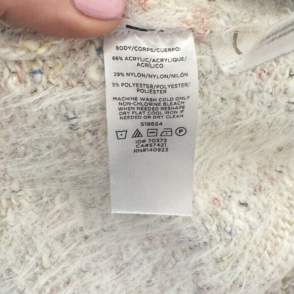 Lou & Grey Eyelash Pale Pink Fuzzy Soft Knit Round Neck Tunic Sweater Dress - Picture 7 of 9